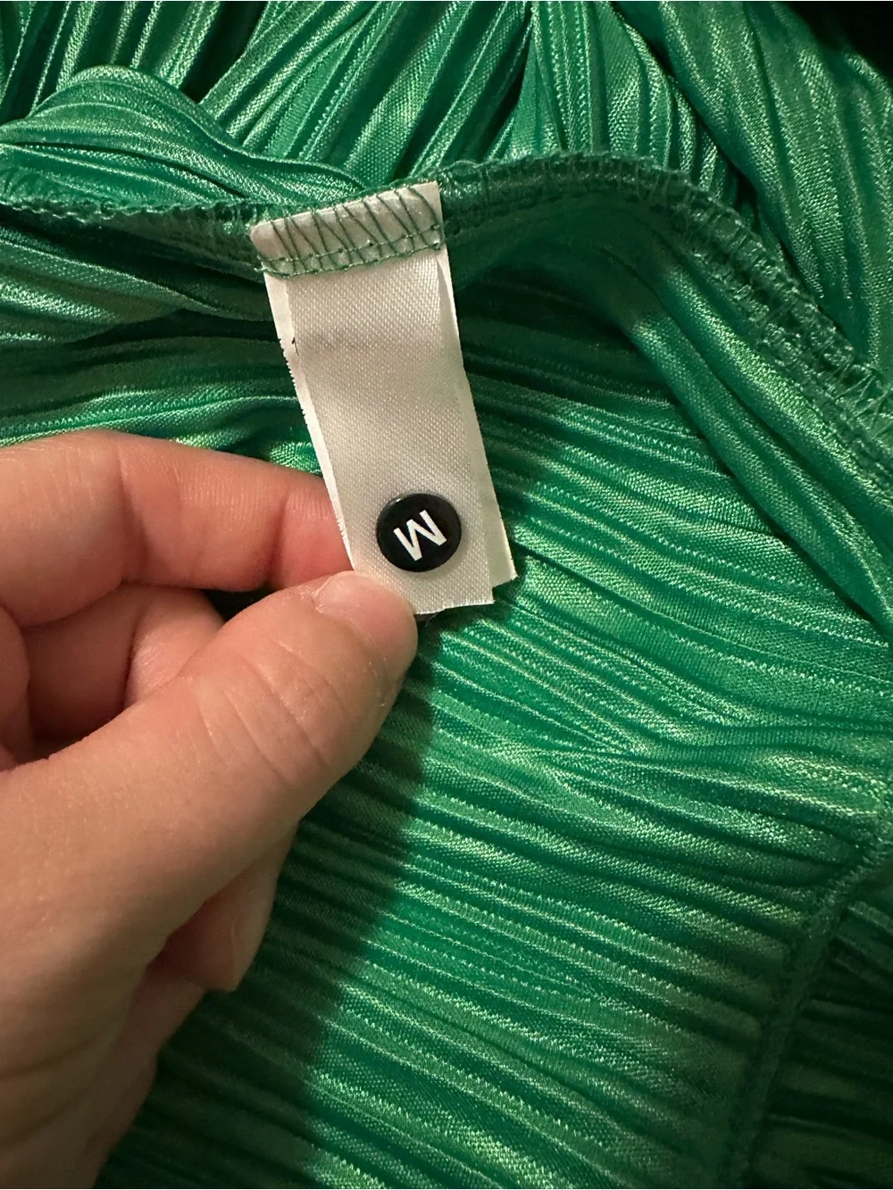 Green Pleated Matching Set Size Medium Button Up & Pants Flowy Lounge Set